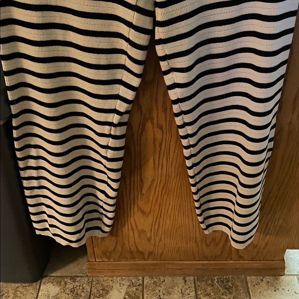 Striped Black and Cream Knit Loungewear Set - Picture 7 of 7